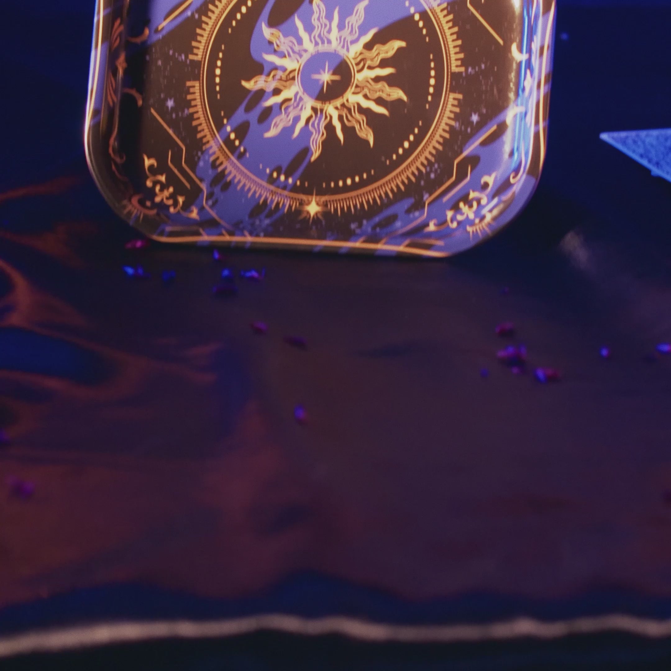 Load video: Famous Design -  Astral Power Rolling Tray Medium