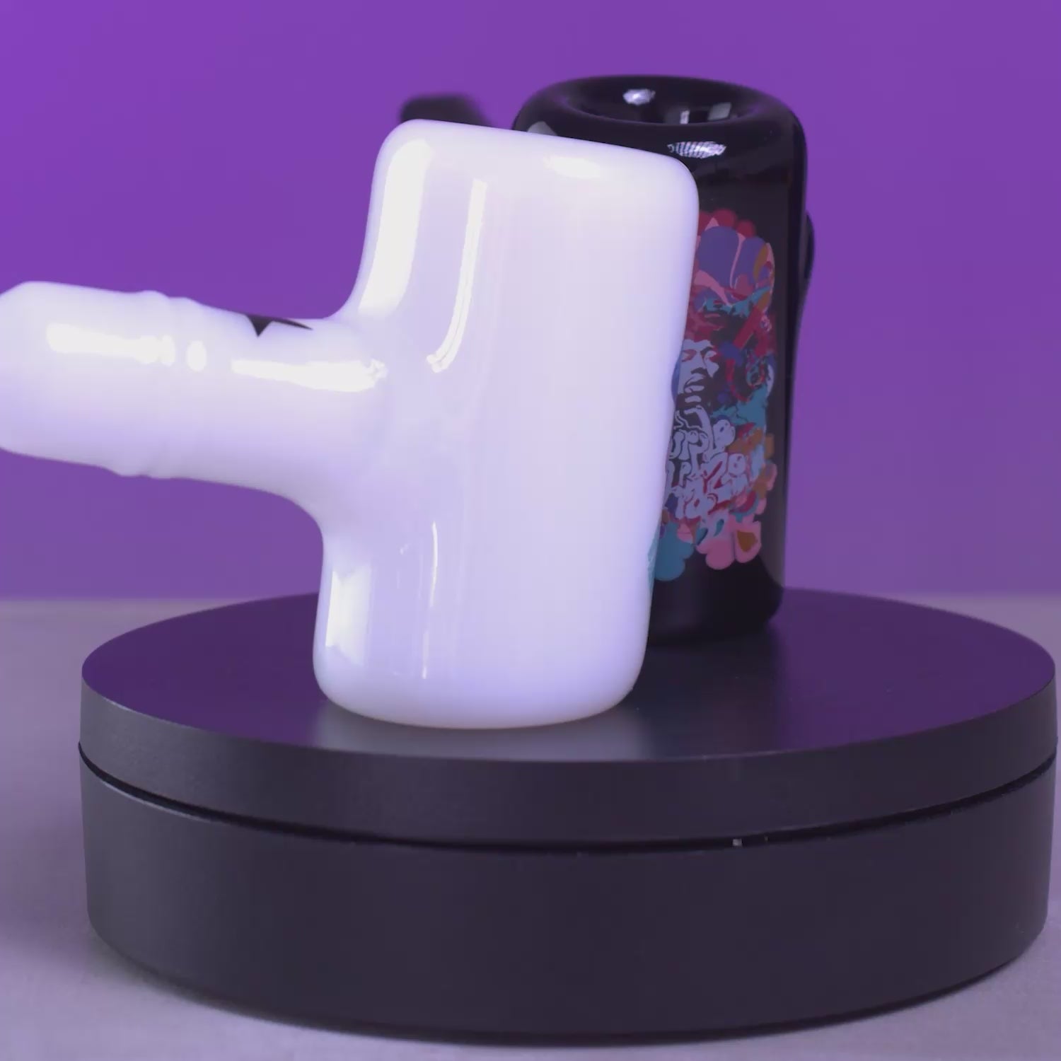 Load video: Famous Design Jimi Purple Haze Sherlock Hammer Pipe | 6 Inch