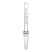 A close-up shot of the 5-inch Pulsar Quartz Dab Straw, showing its sleek, clear quartz tip and streamlined design.
