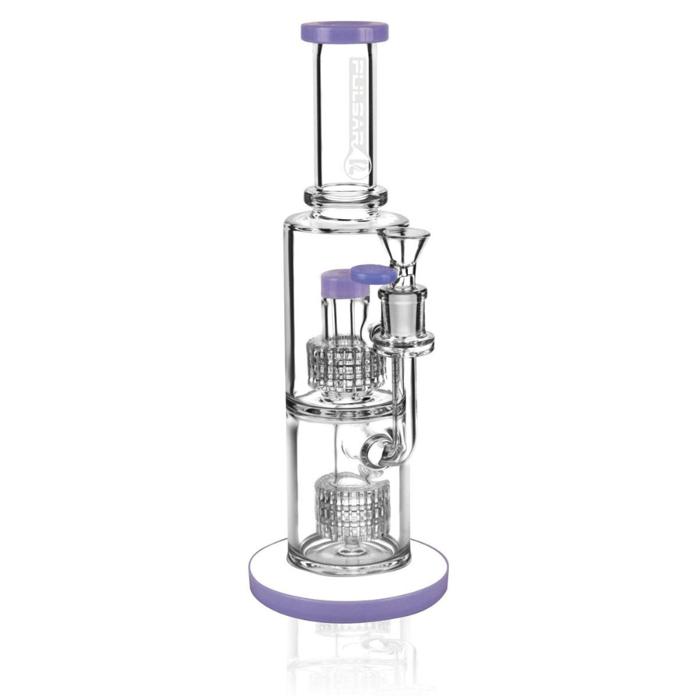 Pulsar "Boomer" Dual Matrix Fat Can Water Bong | Purple