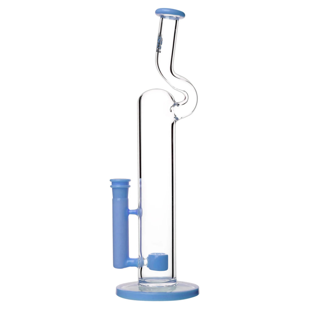 Calibear Flower of Life Natty Bong | Milky Blue | Side view