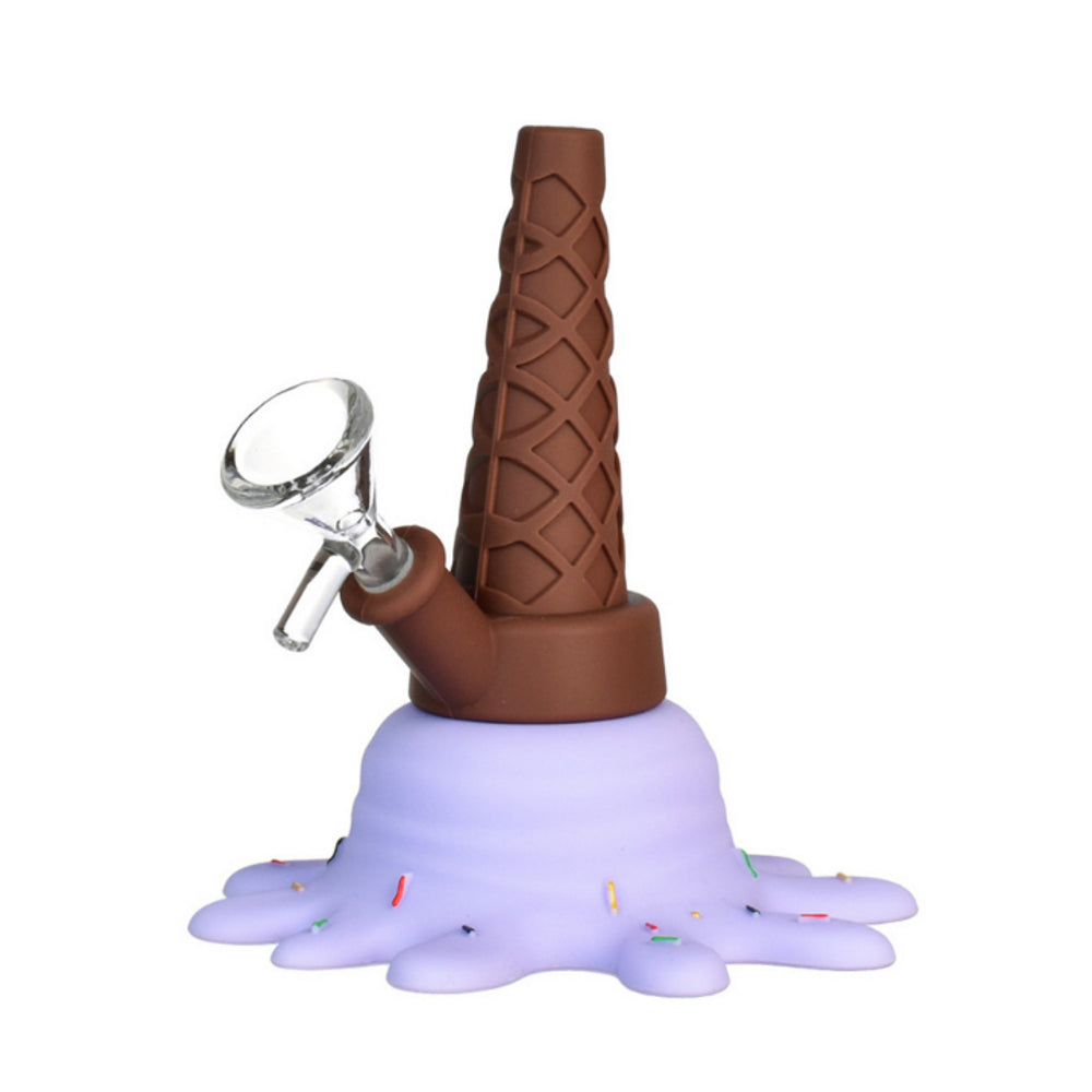 Splat Ice Cream Silicone Bong | Side view 