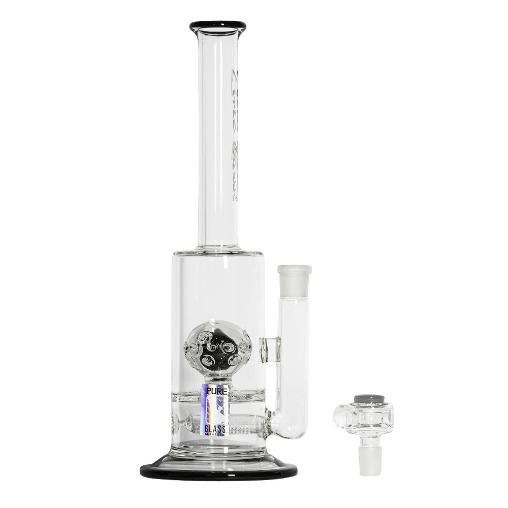 Pure Glass Solaris Inline Bubbler | 15 Inch | Black | disassembled