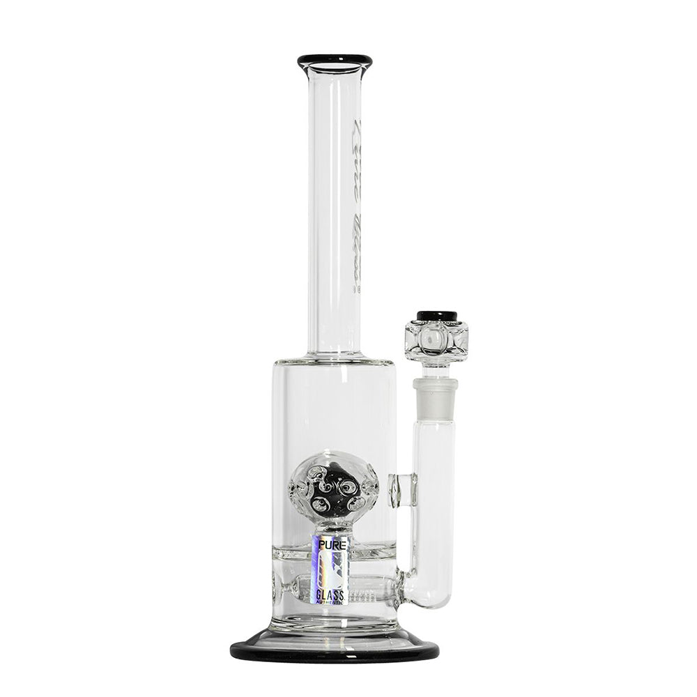 Pure Glass Solaris Inline Bubbler | 15 Inch | Black | side view 1