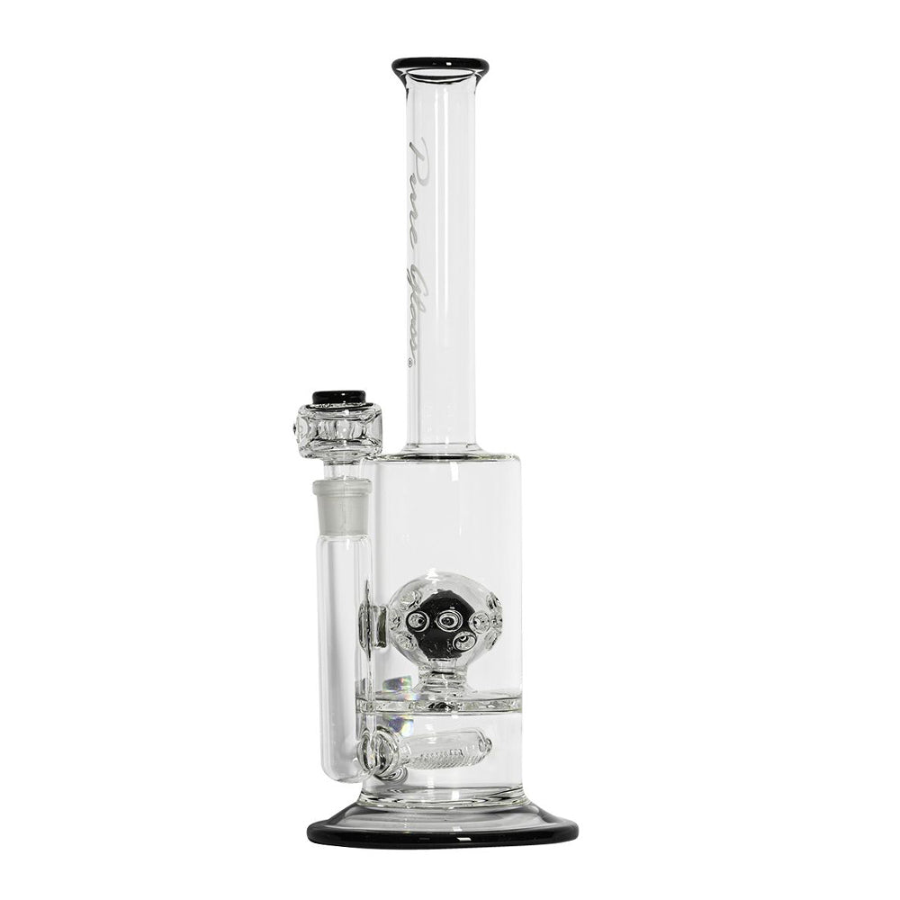 Pure Glass Solaris Inline Bubbler | 15 Inch | Black | side view 2