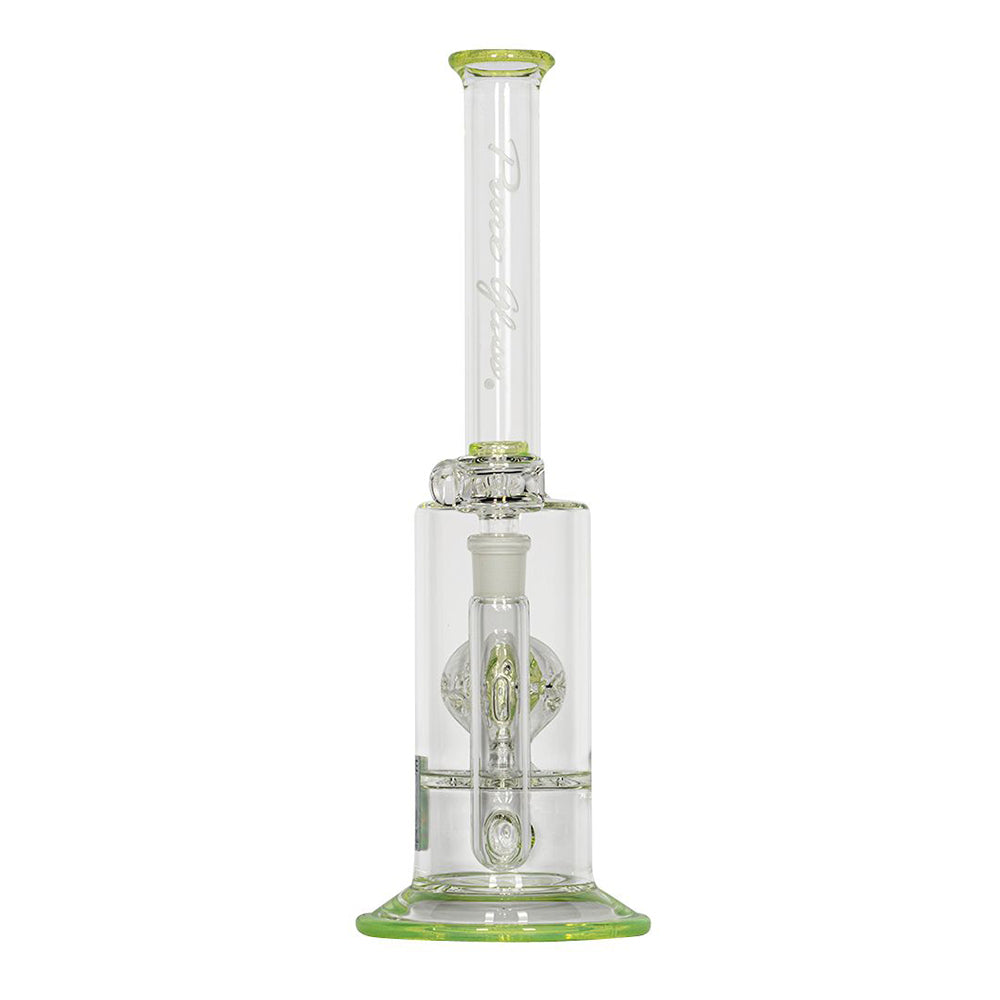 Pure Glass Solaris Inline Bubbler | 15 Inch | Green | front view
