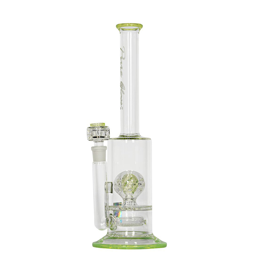 Pure Glass Solaris Inline Bubbler | 15 Inch | Green | side view 2