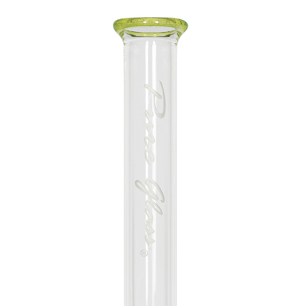 Pure Glass Solaris Inline Bubbler | 15 Inch | Green | stem