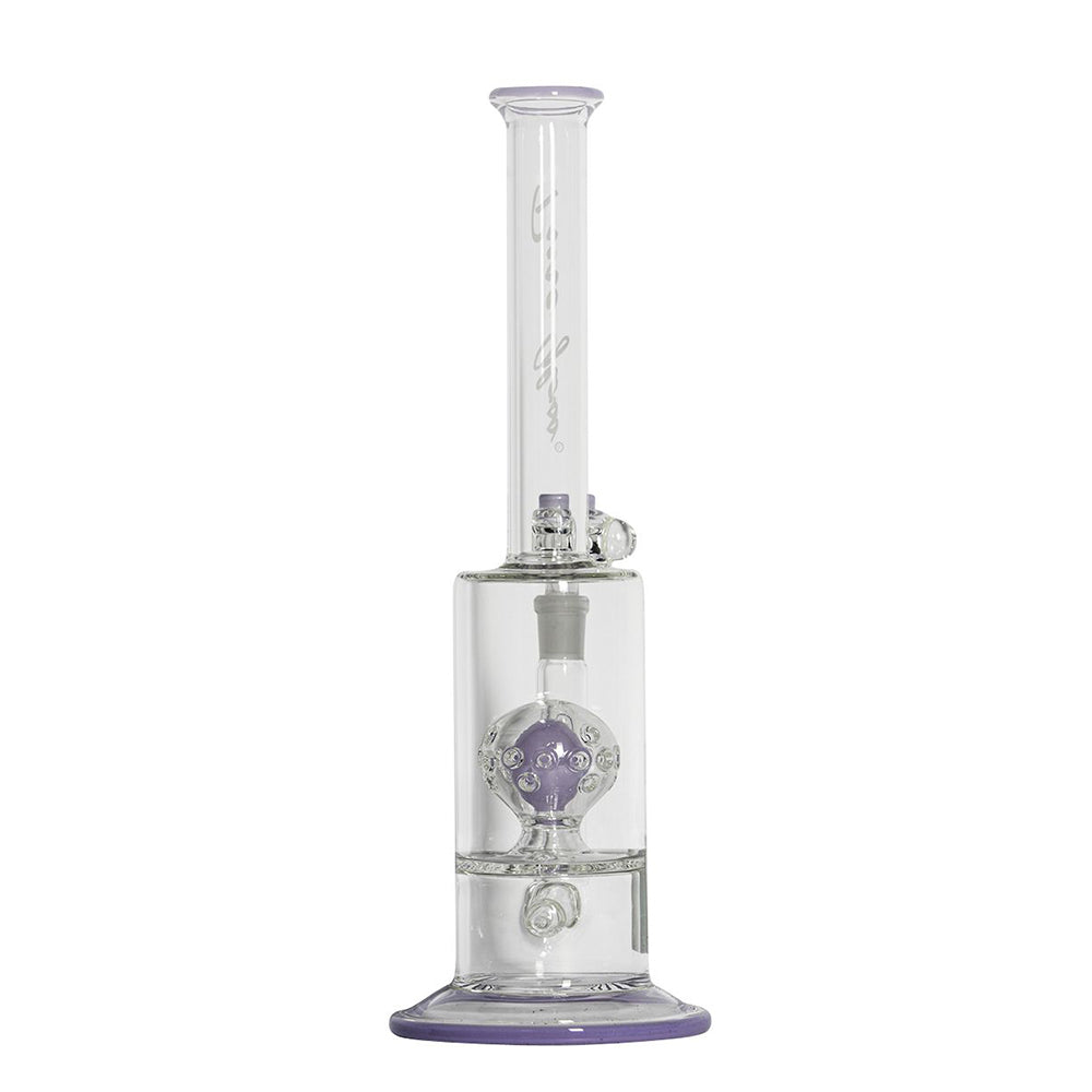 Pure Glass Solaris Inline Bubbler | 15 Inch | Purple | back view