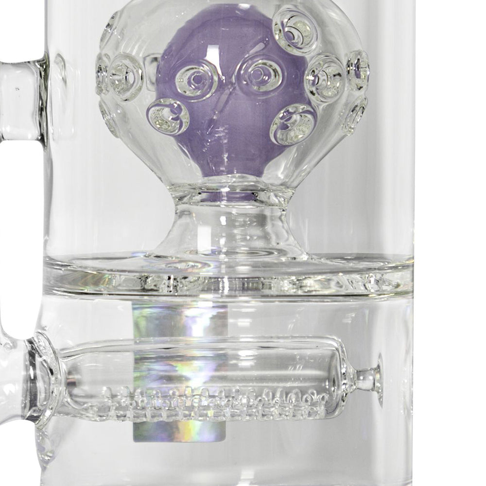 Pure Glass Solaris Inline Bubbler | 15 Inch | Purple | percolator view