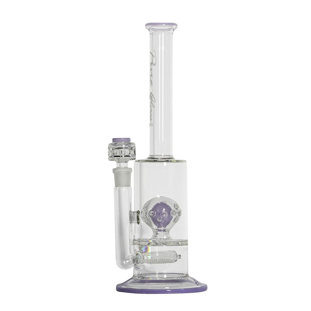 Pure Glass Solaris Inline Bubbler | 15 Inch | Purple | side view 2
