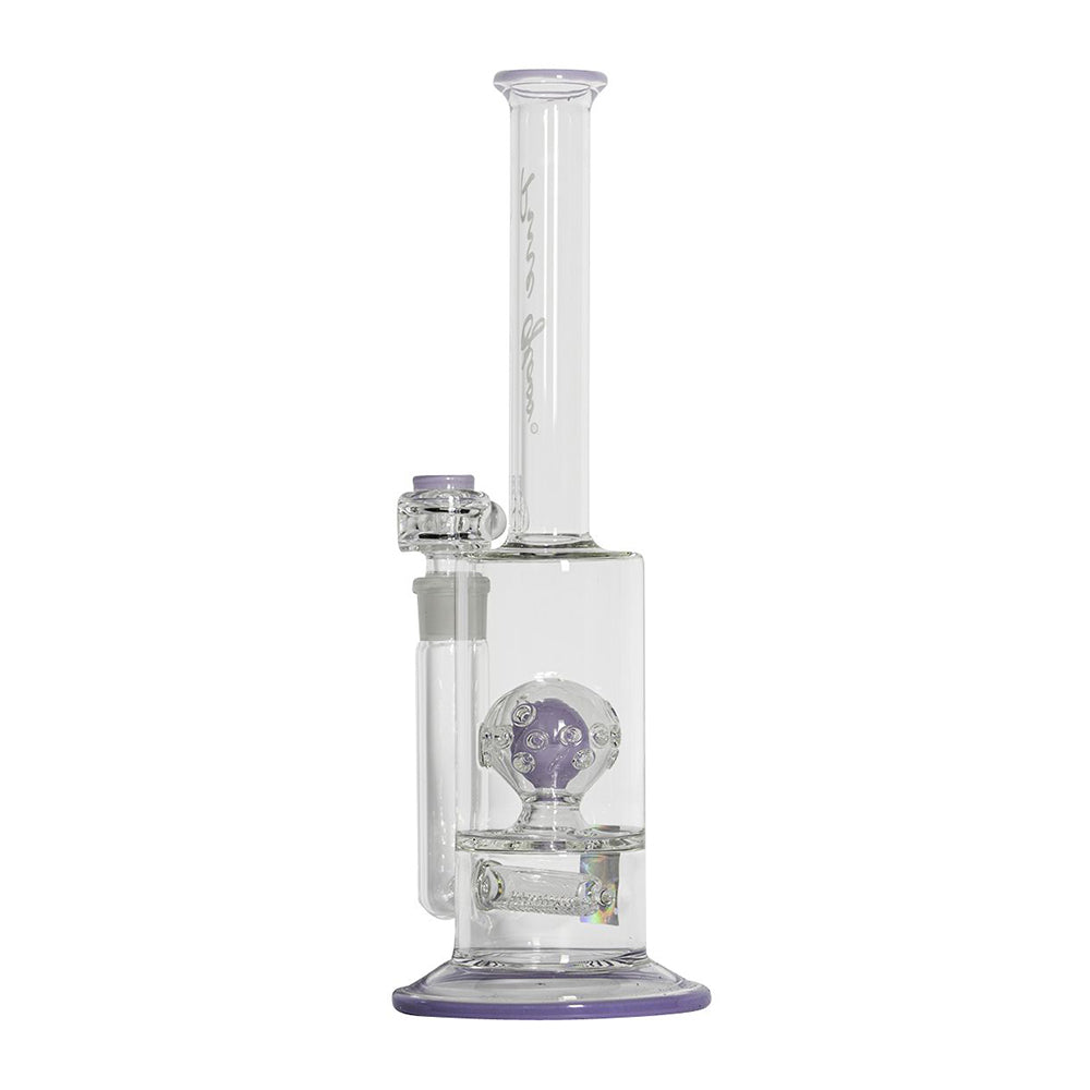 Pure Glass Solaris Inline Bubbler | 15 Inch | Purple | side view 4