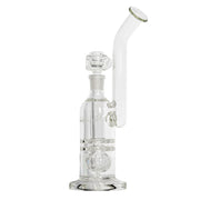Pure Glass Torus Trumpet Bubbler With Triple Perc | 12 Inch | side view 1