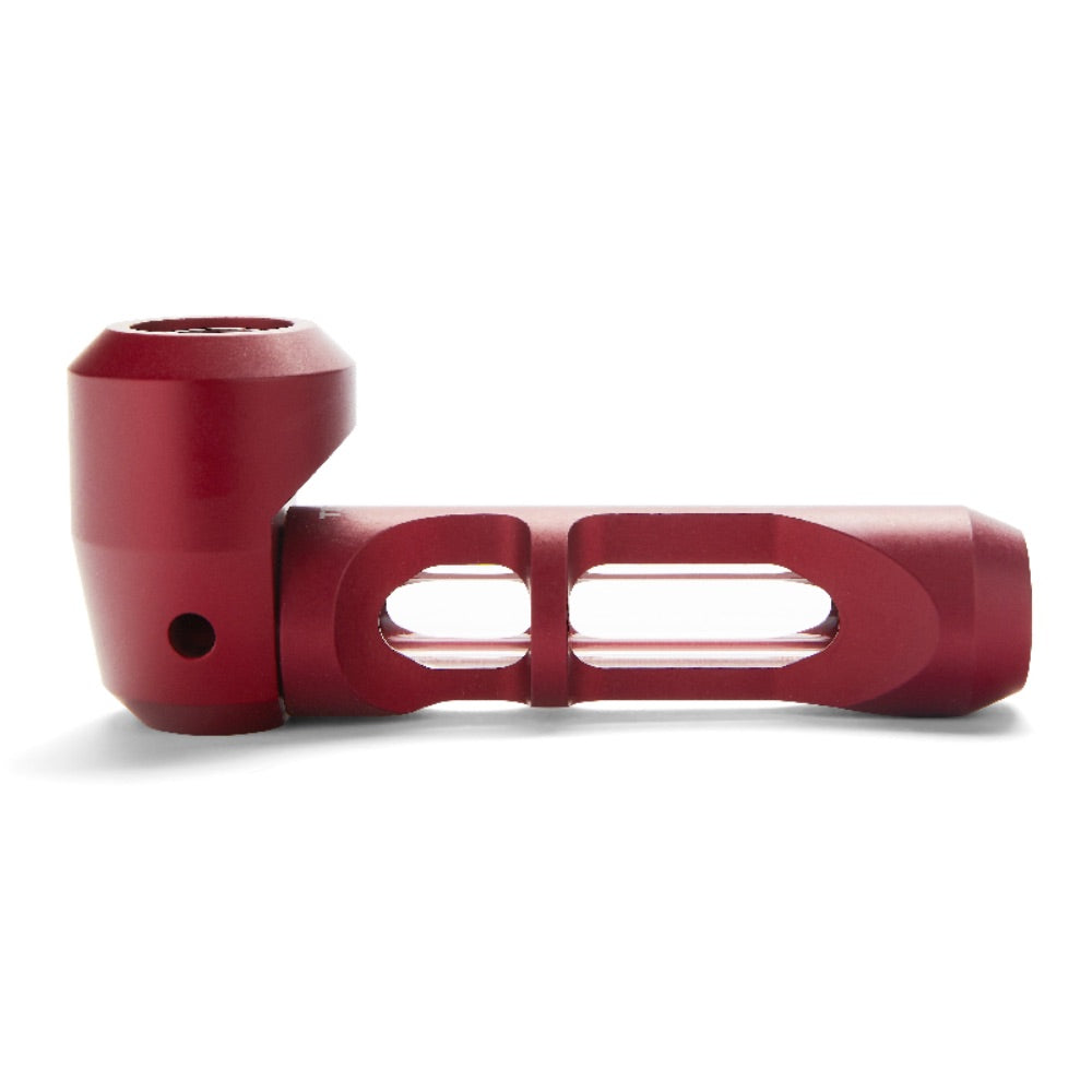 Pyptek Prometheus Titan Smoking Pipe | Red | side view