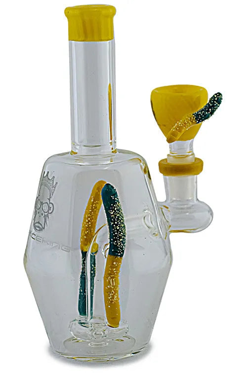 BDD Wholesale BDD Wholesale Space King Gummy Worms Water Pipe Yellow