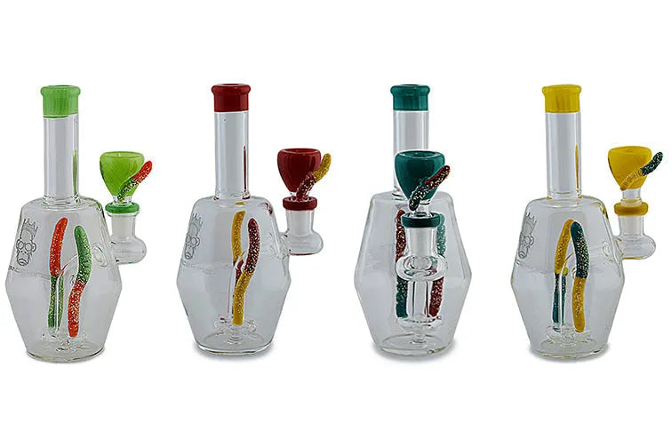 BDD Wholesale BDD Wholesale Space King Gummy Worms Water Pipe One of each color (Save $10)