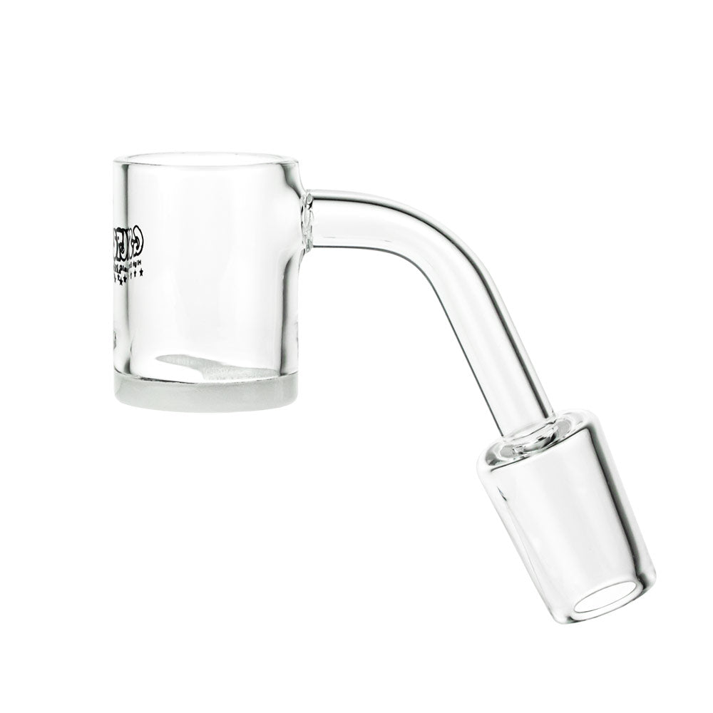 G-Spot Glass Male Quartz Banger with Sintered Base 45° angle | 18.8mm - Side View 