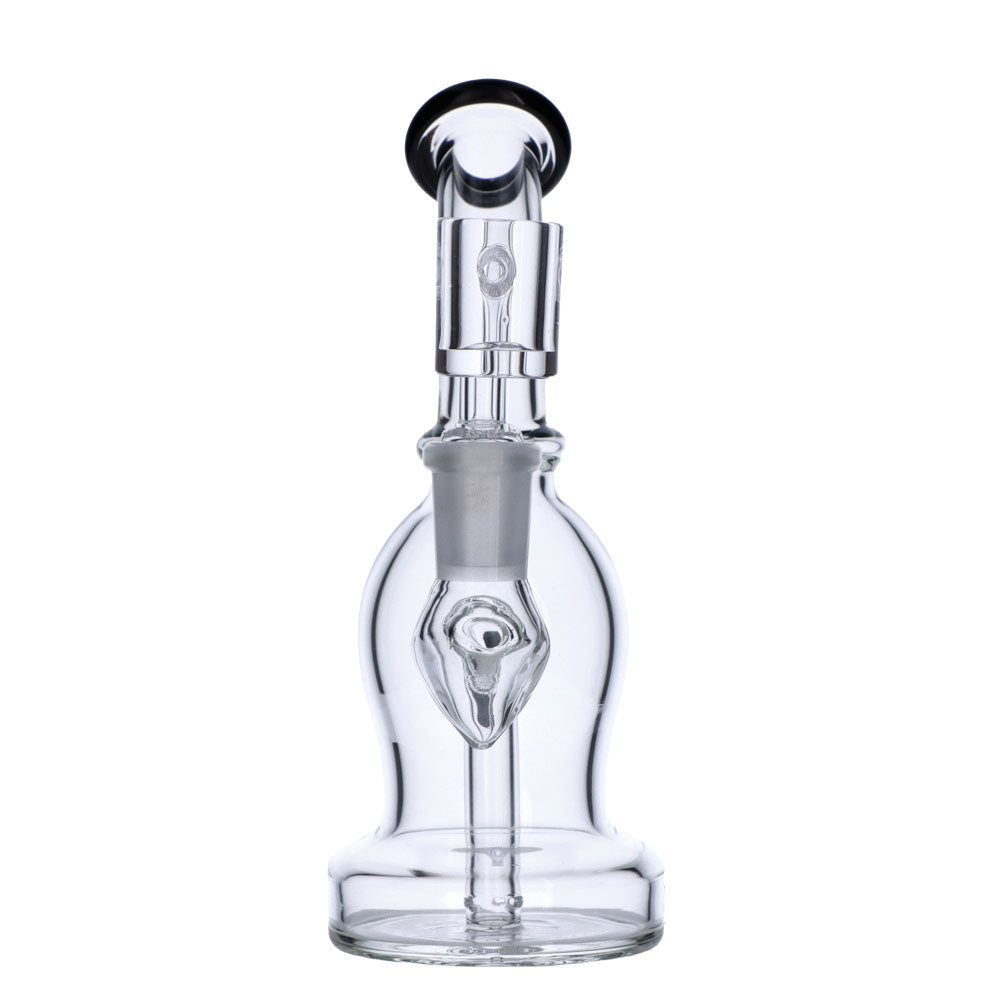 Dab Rig with Quartz Banger | 7 Inch | Black | front view