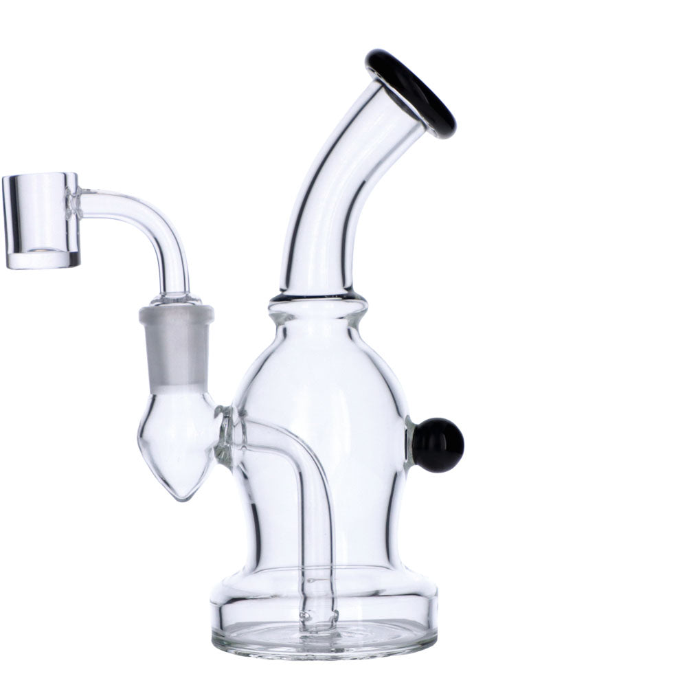 Dab Rig with Quartz Banger | 7 Inch | Black | side view 2
