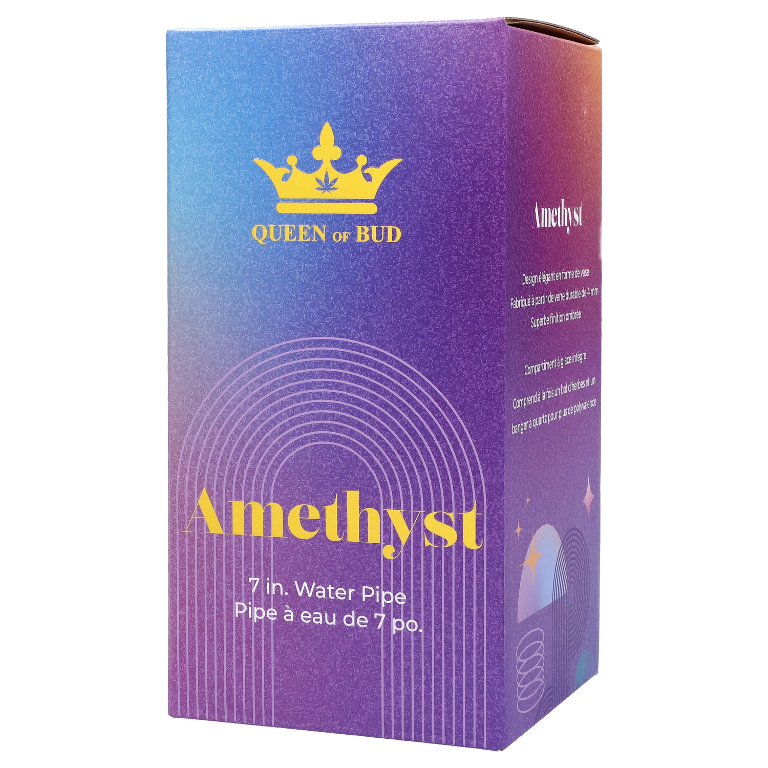 Queen of Bud Amethyst Dab Rig - 7 in.