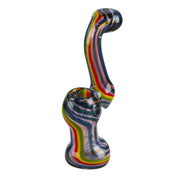 Fumed Rasta Twist Bubbler | 6 Inch