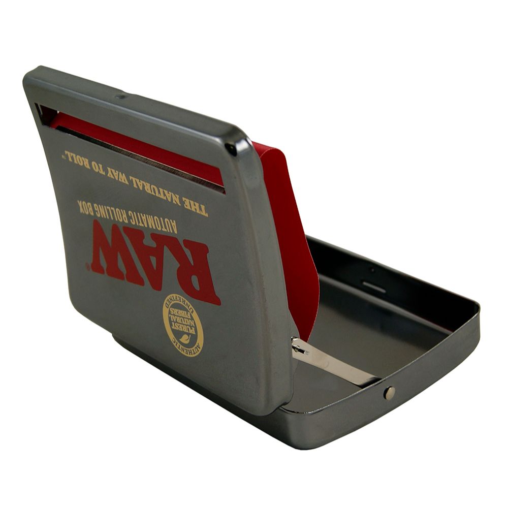 RAW Automatic Rolling Box Cigarette Rolling Machine | 110mm - Open Back View 