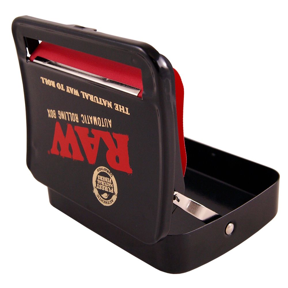 RAW Automatic Rolling Box Cigarette Rolling Machine | 79mm - Open Back View 