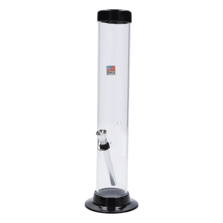 JM Plastics Large Straight Tube with Carb Hole Acrylic Bong - 12 in.