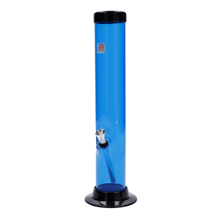 JM Plastics Large Straight Tube with Carb Hole Acrylic Bong - 12 in.