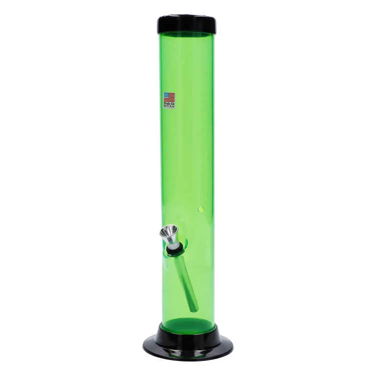 JM Plastics Large Straight Tube with Carb Hole Acrylic Bong - 12 in.