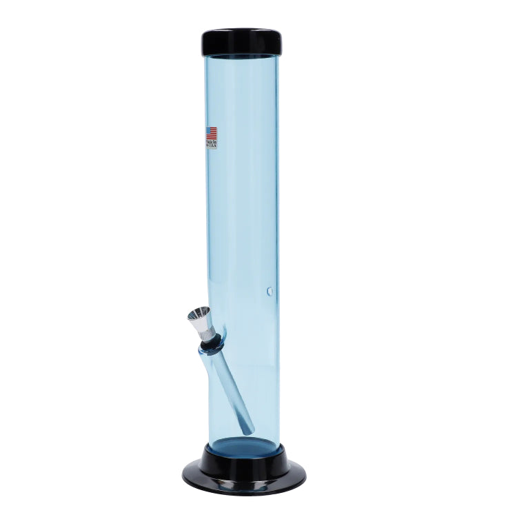 JM Plastics Large Straight Tube with Carb Hole Acrylic Bong - 12 in.