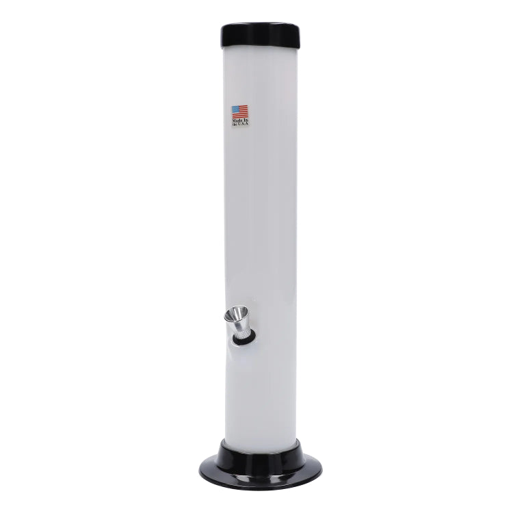 JM Plastics Large Straight Tube with Carb Hole Acrylic Bong - 12 in.