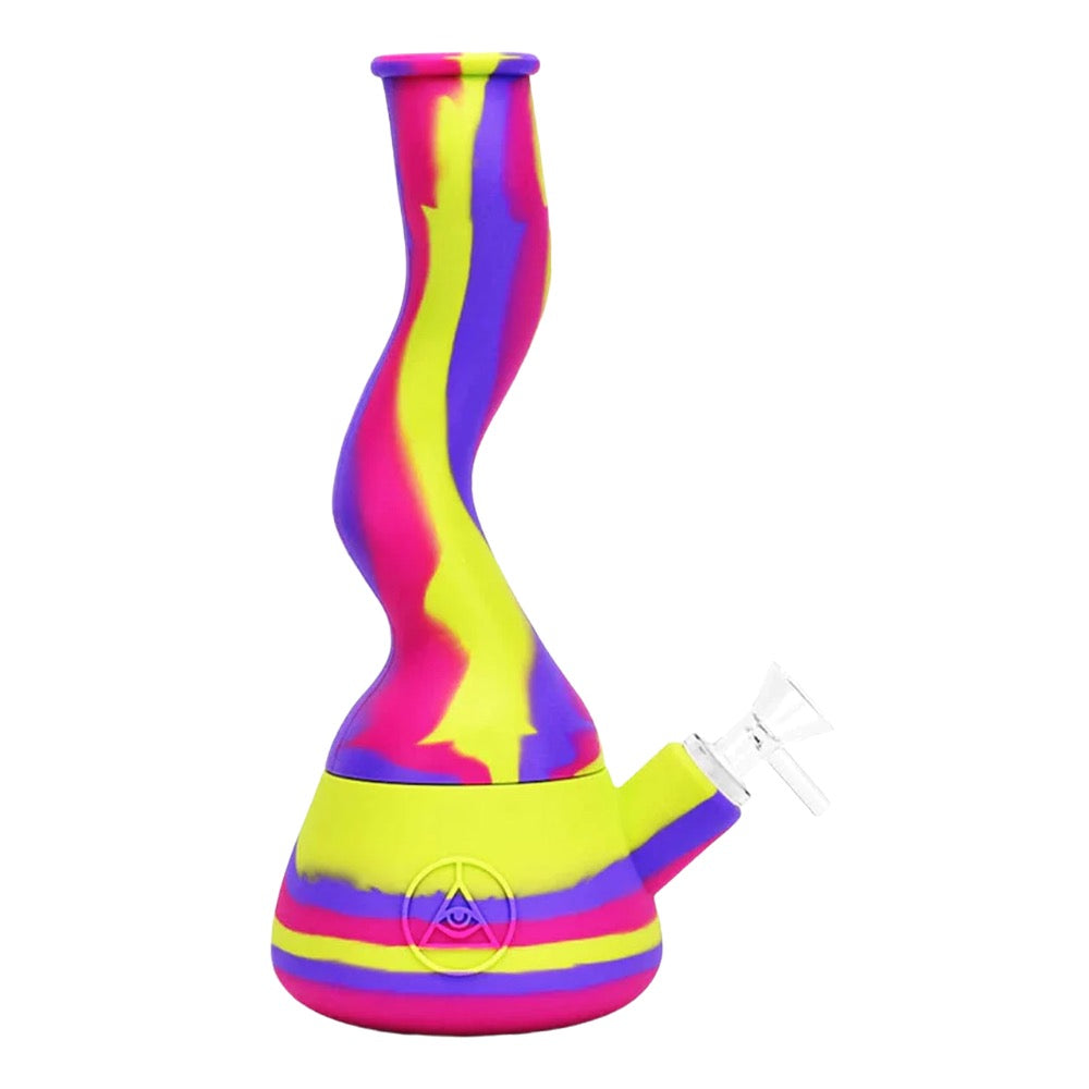 Ritual Wavy Silicone Beaker Bong | Yellow/Pink