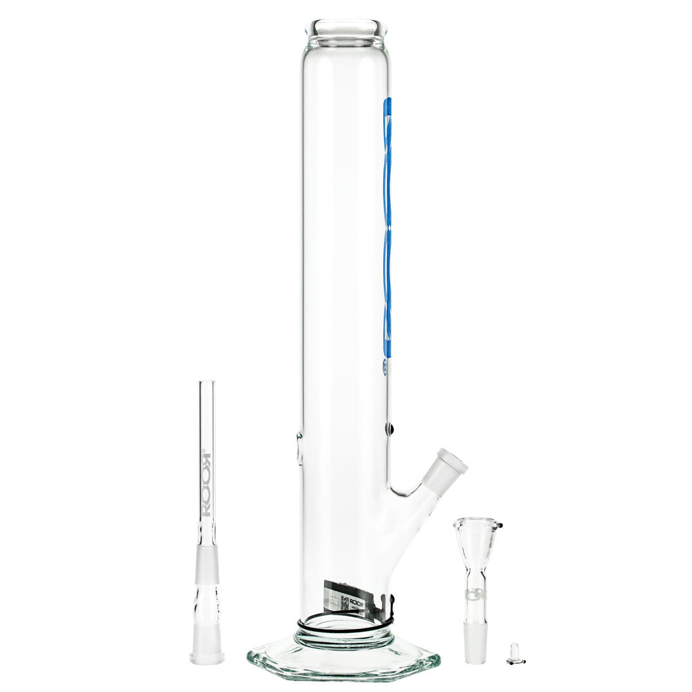 ROOR Blue Series Bong With Carb Hole | 500ml | 14.5mm - Downstem, Herb Bowl and Screen Included 