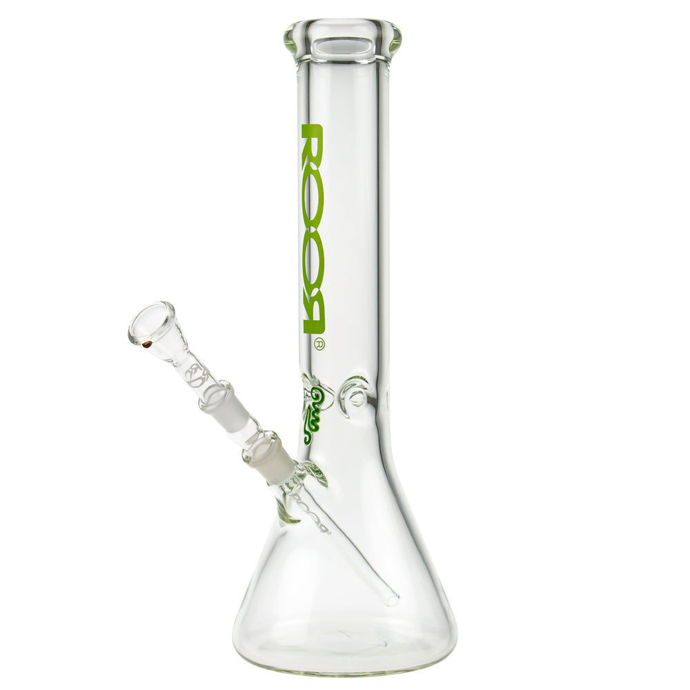ROOR Little Sista Beaker Ice Bong 7.0mm Green logo | 35cm | 14.5mm - Side View 2