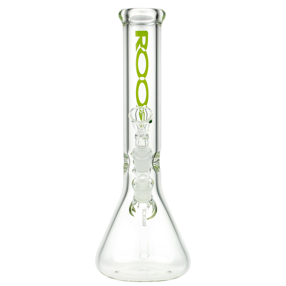 ROOR Little Sista Beaker Ice Bong 7.0mm Green logo | 35cm | 18.8mm - Front View 