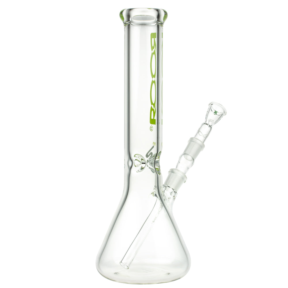 ROOR Little Sista Beaker Ice Bong 7.0mm Green logo | 35cm | 18.8mm - Side View 5