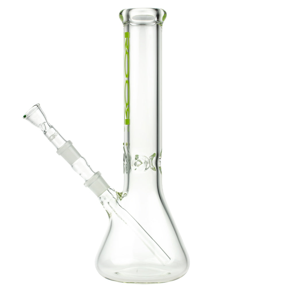 ROOR Little Sista Beaker Ice Bong 7.0mm Green logo | 35cm | 18.8mm - Side View 3