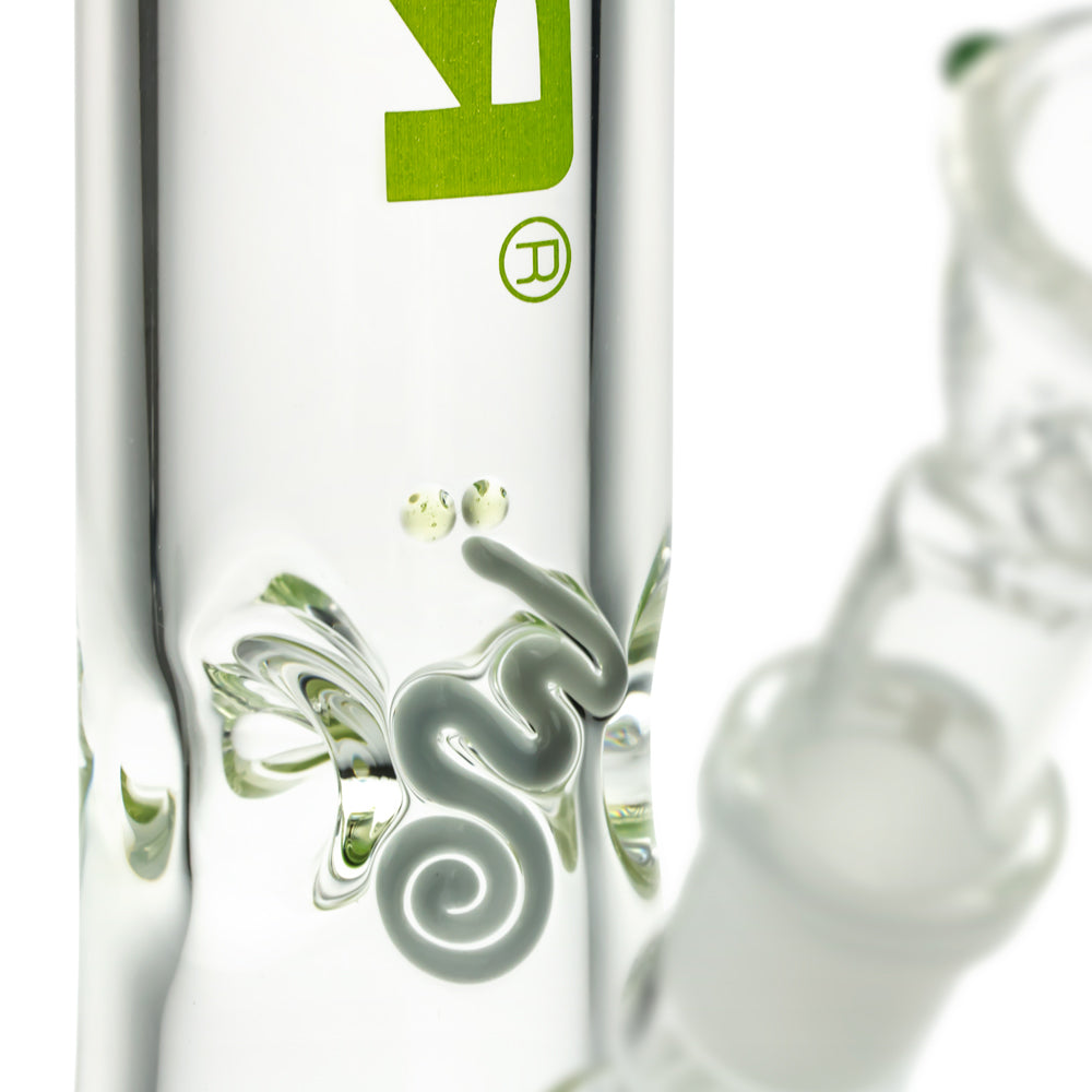 ROOR Little Sista Beaker Ice Bong 7.0mm Green logo | 35cm | 18.8mm - Signature 