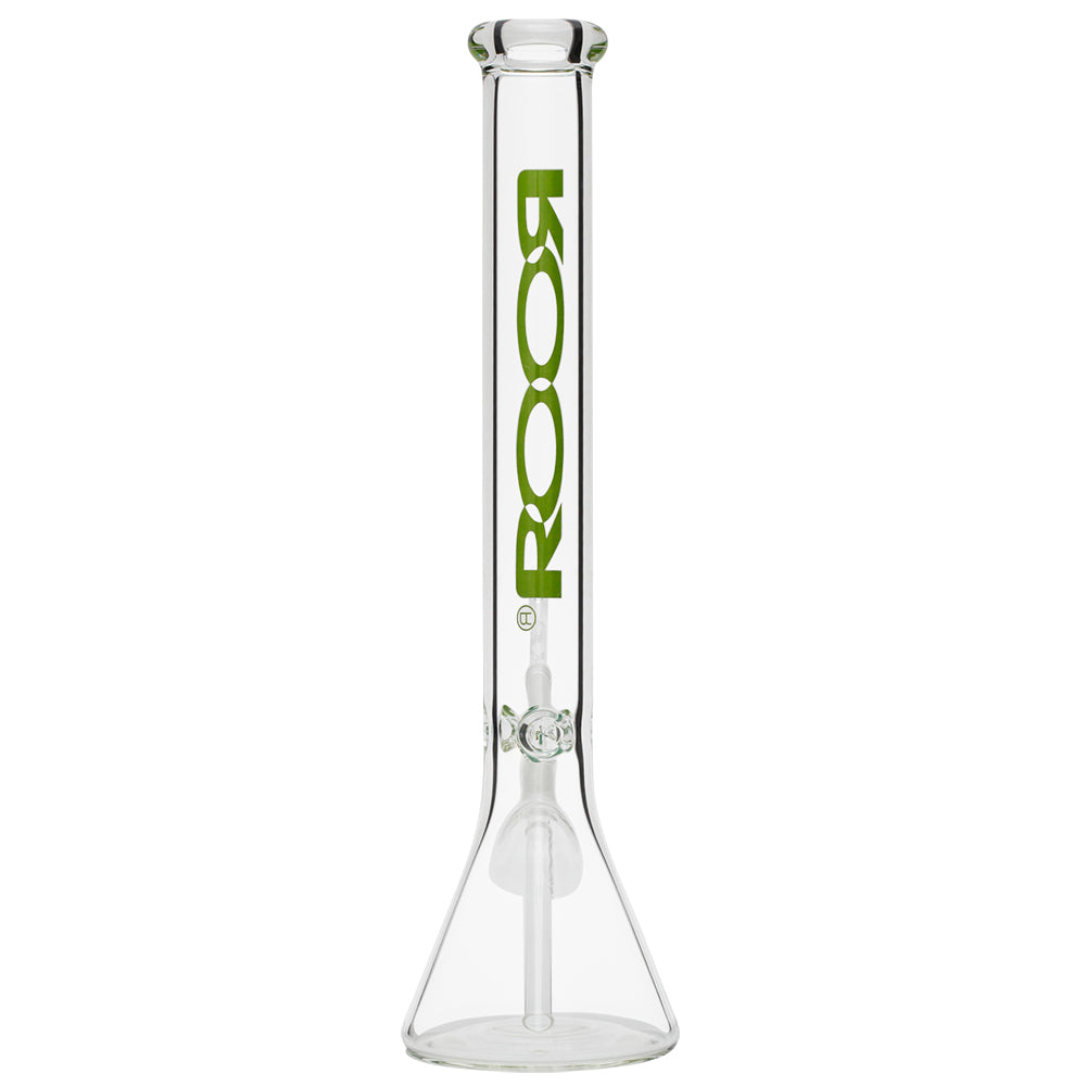 ROOR Little Sista Beaker Base 7mm Glass Ice Bong | Green Logo | 45cm - Back View 