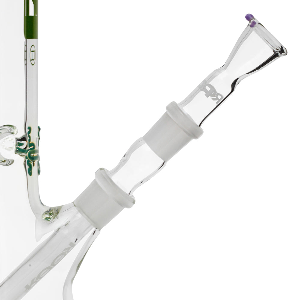 ROOR Little Sista Beaker Base 7mm Glass Ice Bong | Green Logo | 45cm - Downstem and Bowl Included 