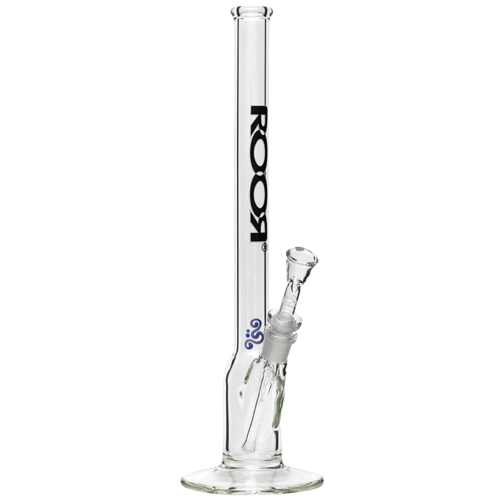 ROOR Snapper 4.0mm Glass Bong Black Logo w/ White Outline | 40cm | 18.8mm - Side View 1