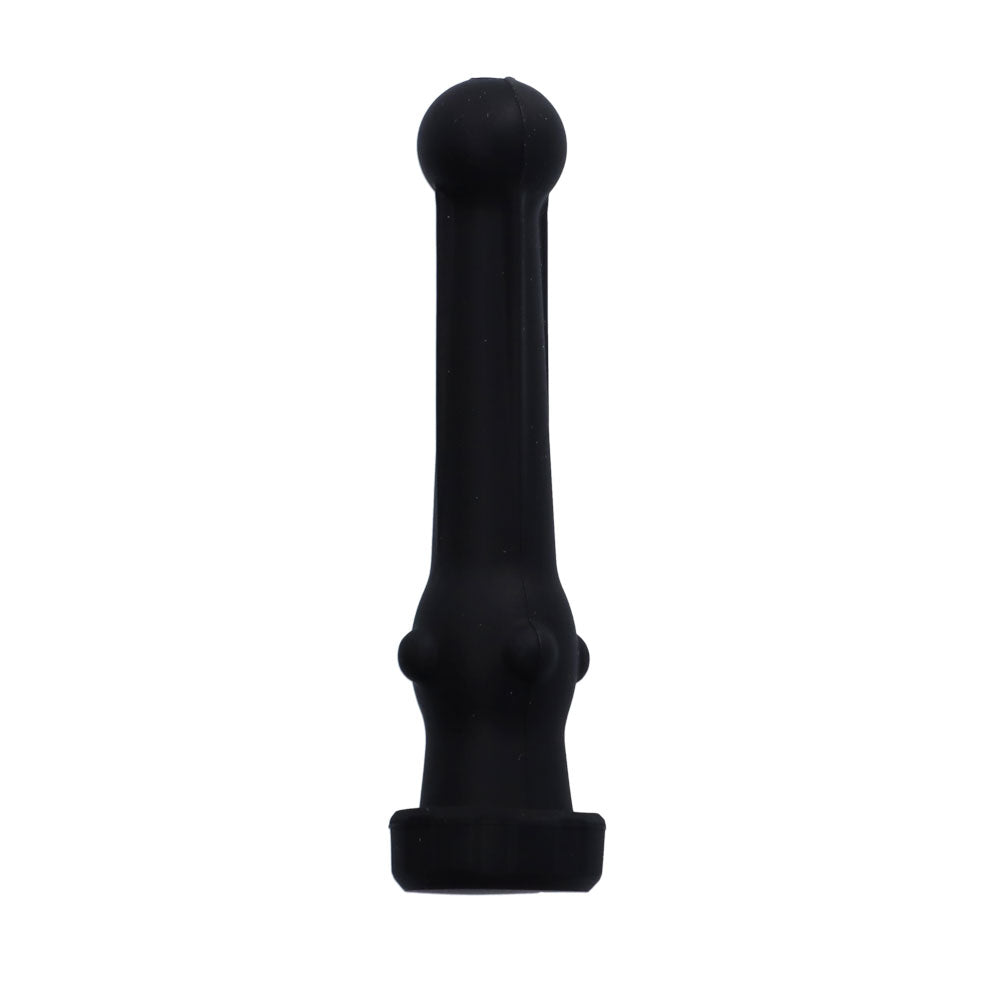 Silicone hand Pipe with Glass Bowl | Random Color | 4.5 Inch | Black