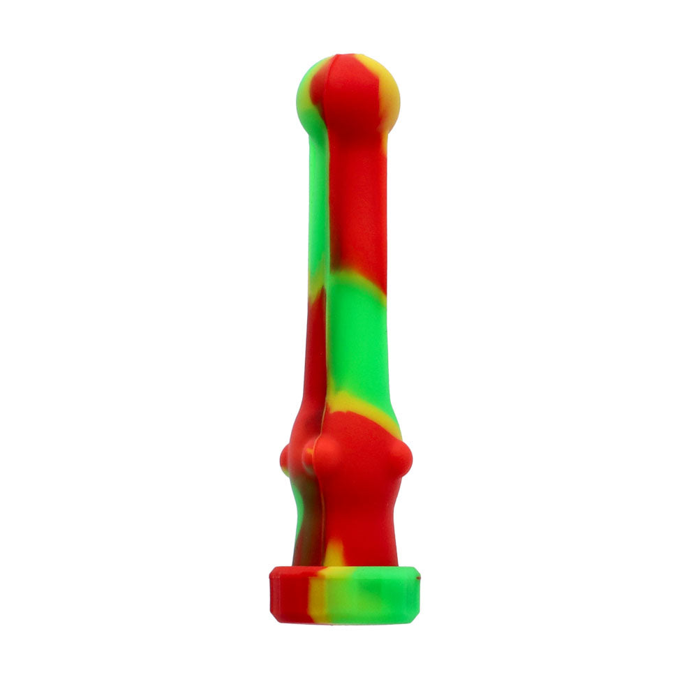Silicone hand Pipe with Glass Bowl | Random Color | 4.5 Inch | Rasta
