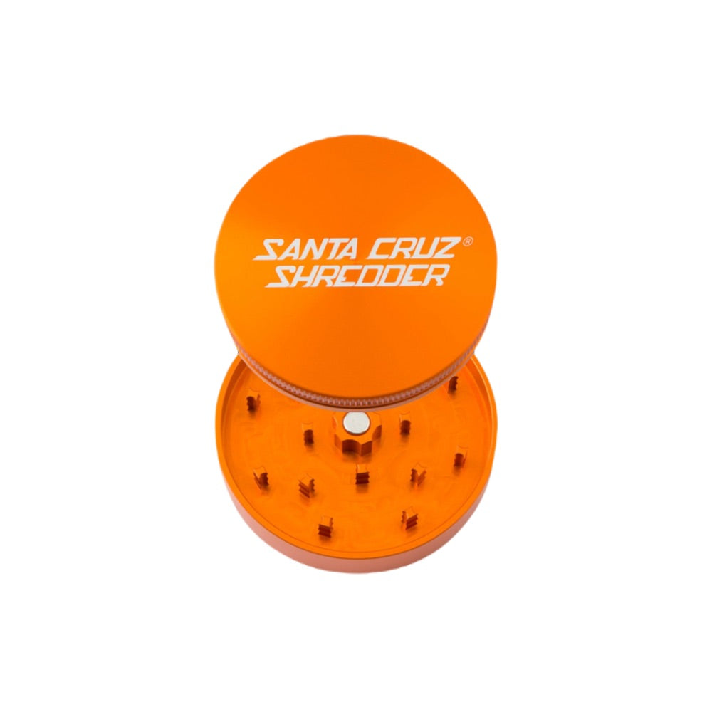 Santa Cruz Shredder Premium Grinder (2-piece) | Large (2 3/4") | Orange | disassembled 