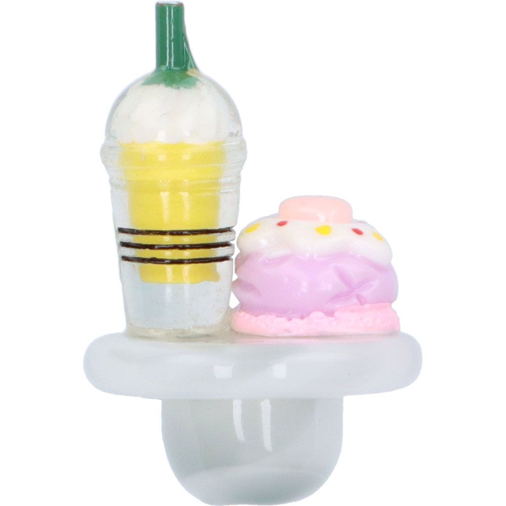 Glass Ice Cream Carb Cap | Side View 2