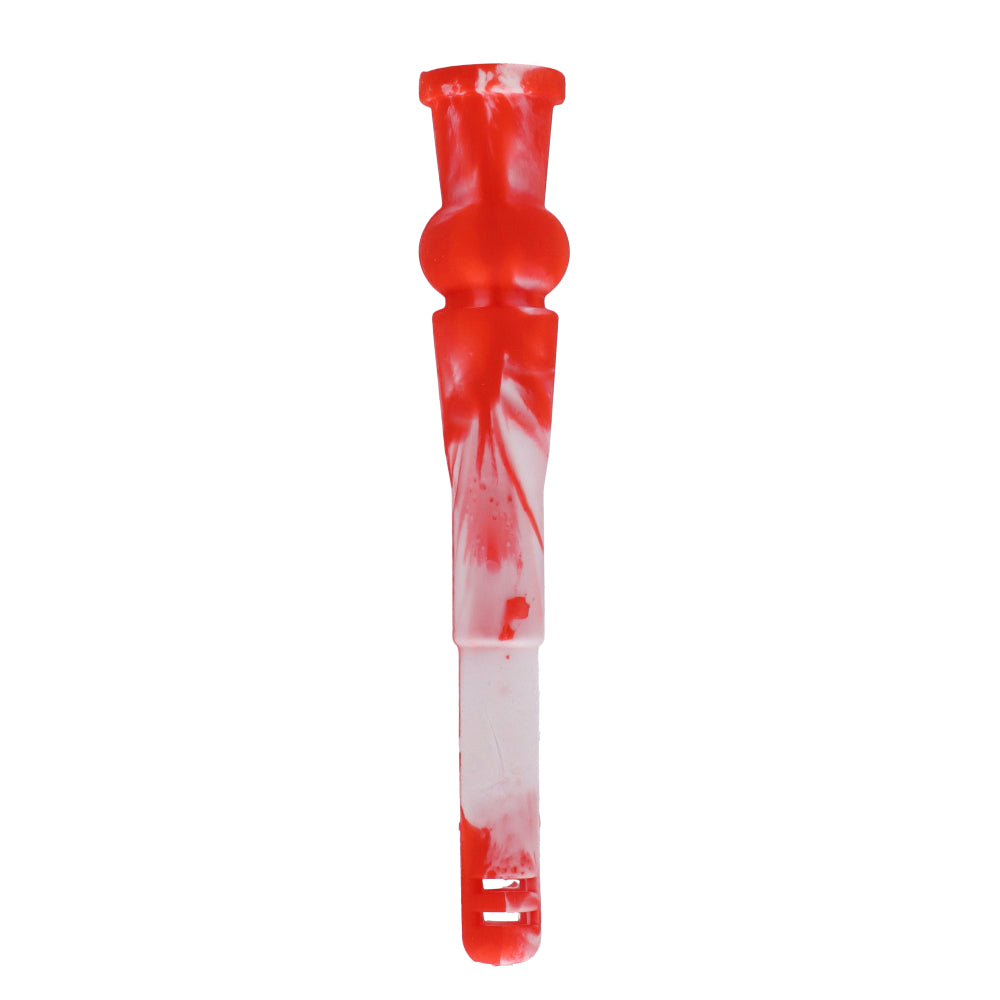 Silicone Slitted Diffuser Downstem | 13 cm | Red/White