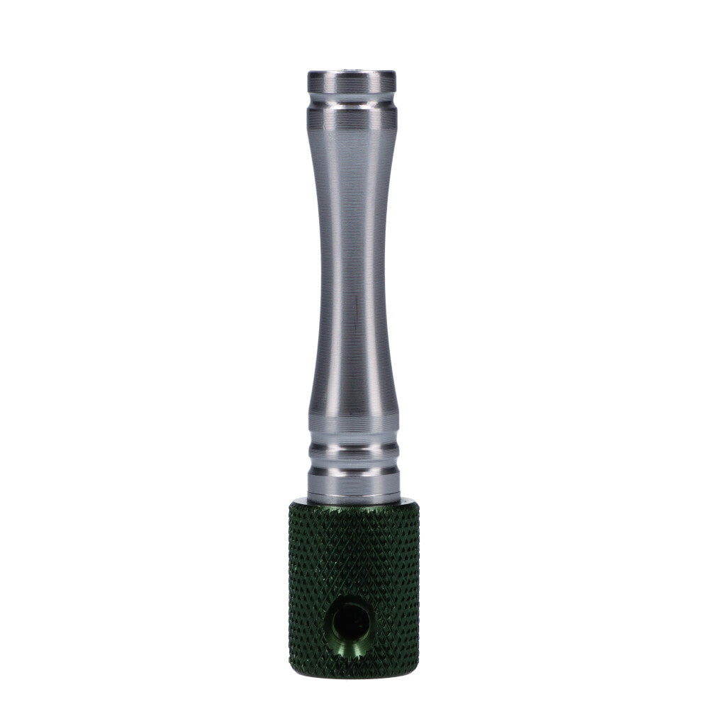Metal Hand Pipe with Colored Finish | Green/Silver