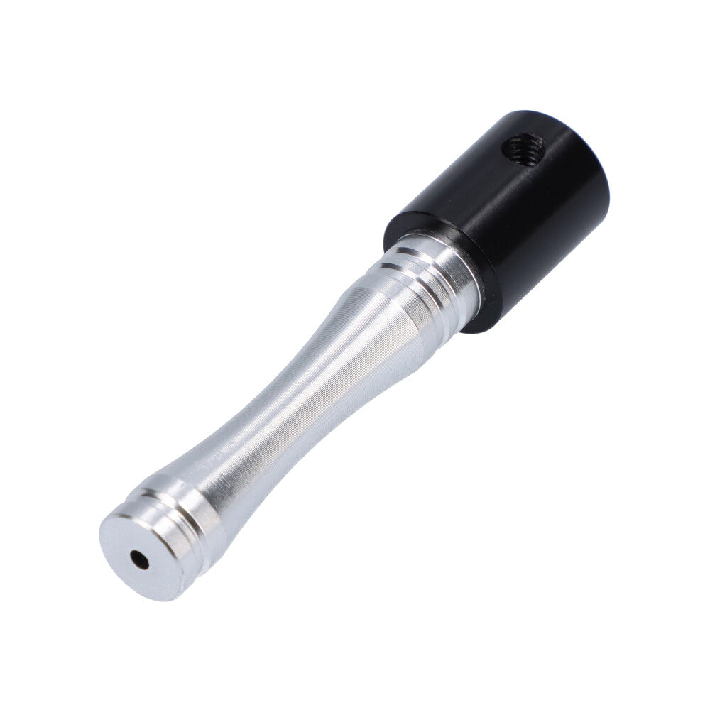 Metal Hand Pipe with Colored Finish | Black/Silver - Bottom View 