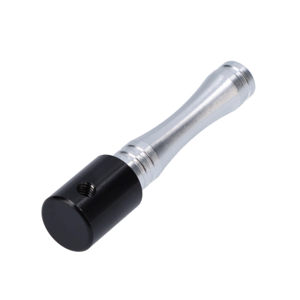 Metal Hand Pipe with Colored Finish | Black/Silver - Top View